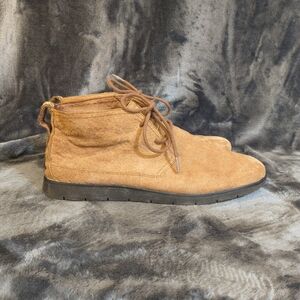 Ugg Men's Freamon Lace Up Ankle Casual Chukka Boots Brown Leather Size 12  Good